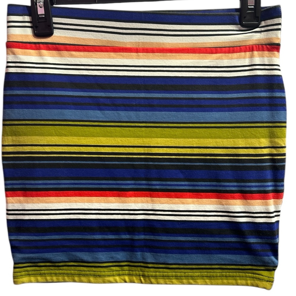 Forever 21 Rainbow Striped Women's Mini Skirt Sz M